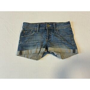 Vintage Divine Rights of Denim Womens 24 Blue‎ Jean Shorts Cuffed Stretch MMVII